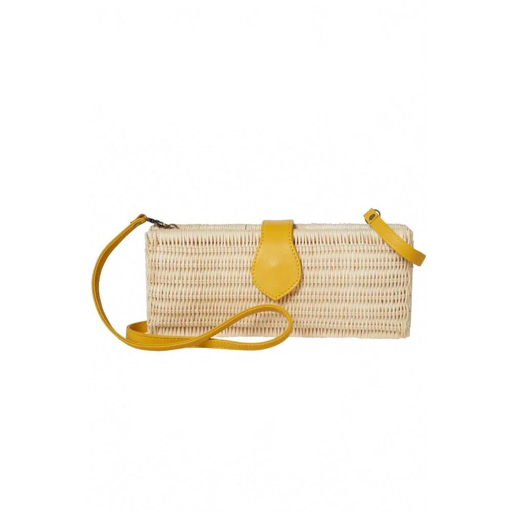 NEW SARAH STEWART women's melanie bleach crossbody bag in yellow
